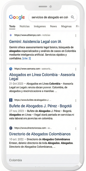 busqueda seo geo gemini cali