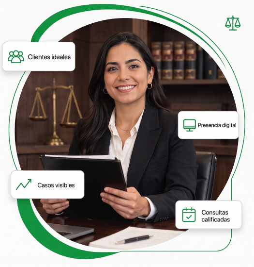 Abogada y resultados de marketing digital